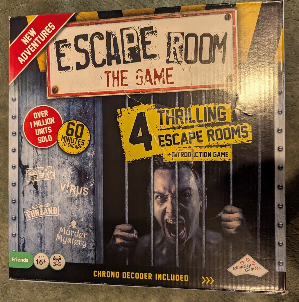 Escape Room The Game 4 Thrilling Escape Rooms with Chrono Decoder (Never Played)