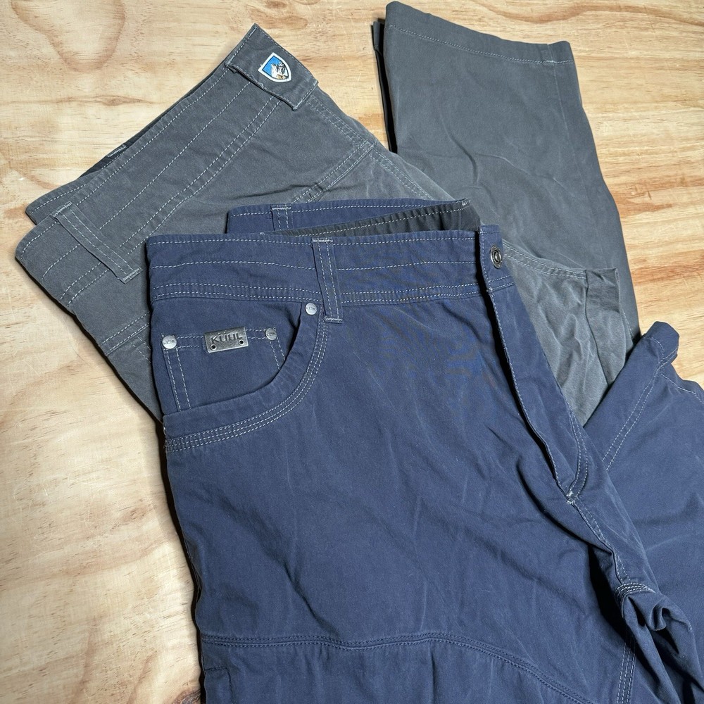 Lot If 2 Kuhl Pants Mens 38x32 Konfidant Air Outdoor Hiking Packable Stretch
