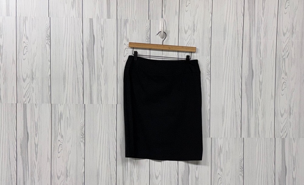 Banana Republic skirt womens size 6 solid black high rise pencil straight