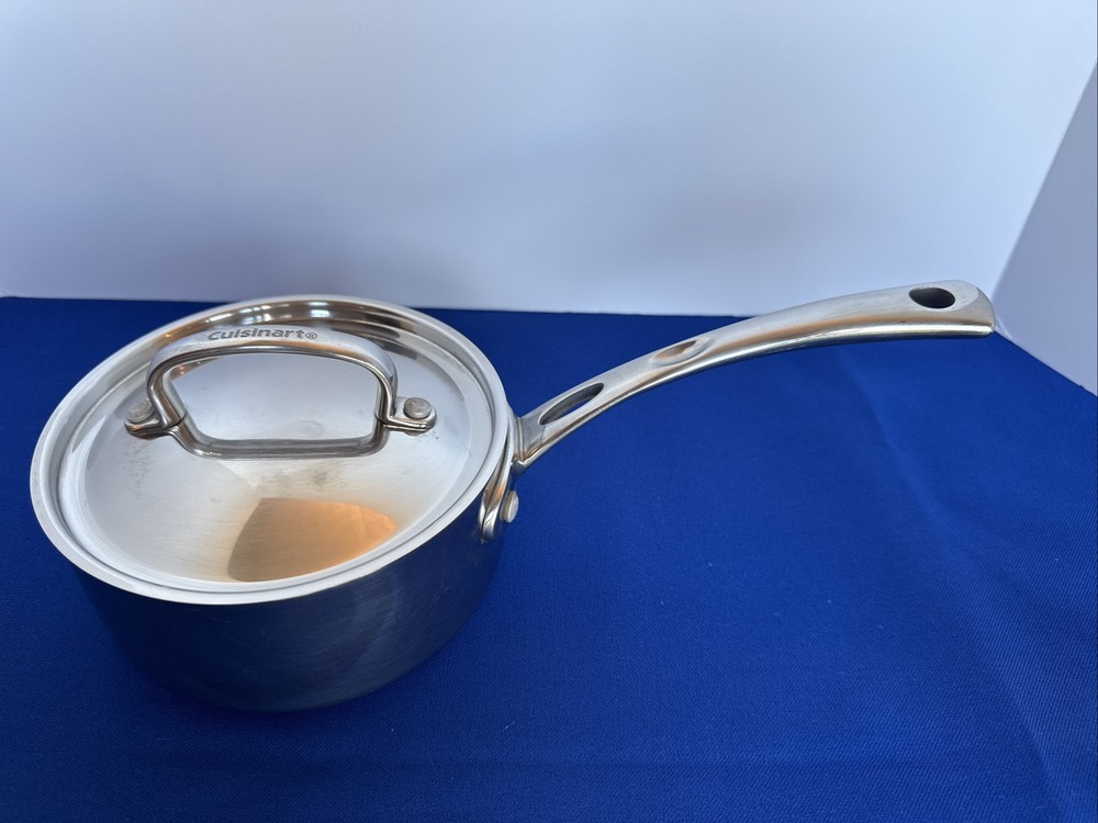 Cuisinart 1.5 Qt Stainless Steel Saucepan with Cover Free Shipping FTC 19-16