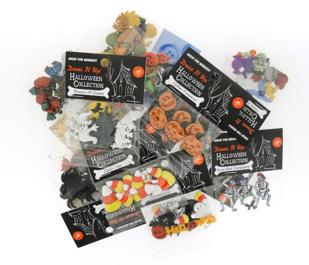BUTTONS Fall & Halloween 12 Pack Assortment