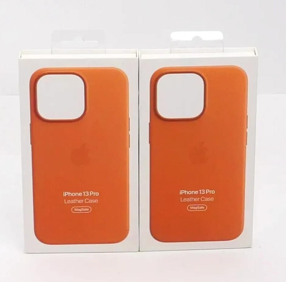 Lot of 2 Apple Leather Case MagSafe For iPhone 13 Pro - Free Shipping