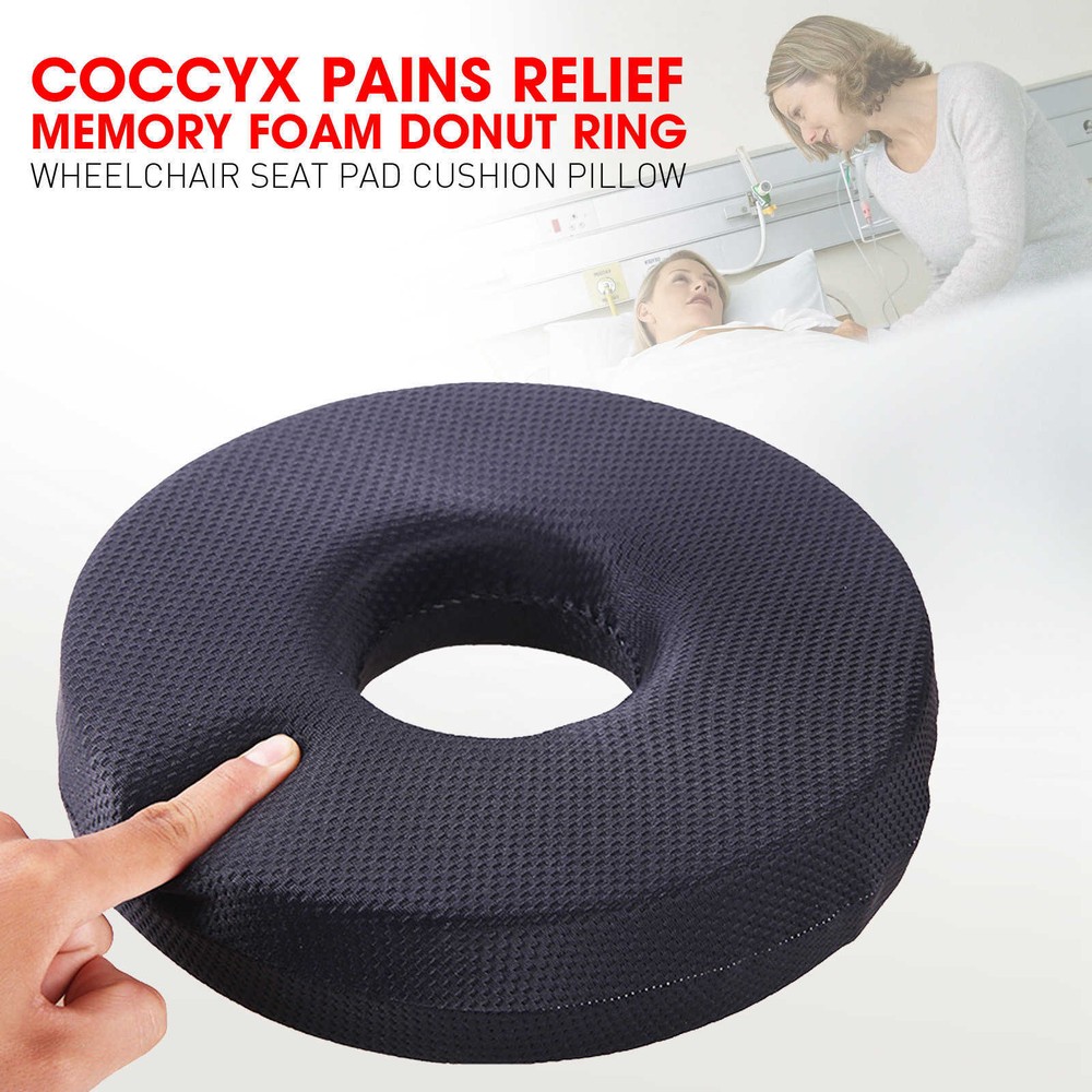 1xCoccyx Pains Relief Memory Foam Donut Ring Wheelchair Seat Pad Cushion Pillo71