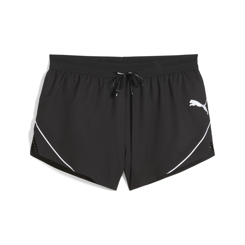 PUMA Raceday 3 Inch Split Running Shorts Mens Black Casual Athletic Bottoms 5266