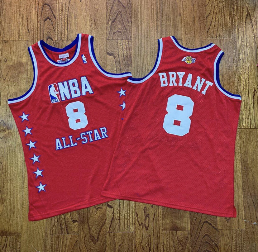 Los Angeles Lakers Kobe Bryant red Allstar game basketball retro jersey