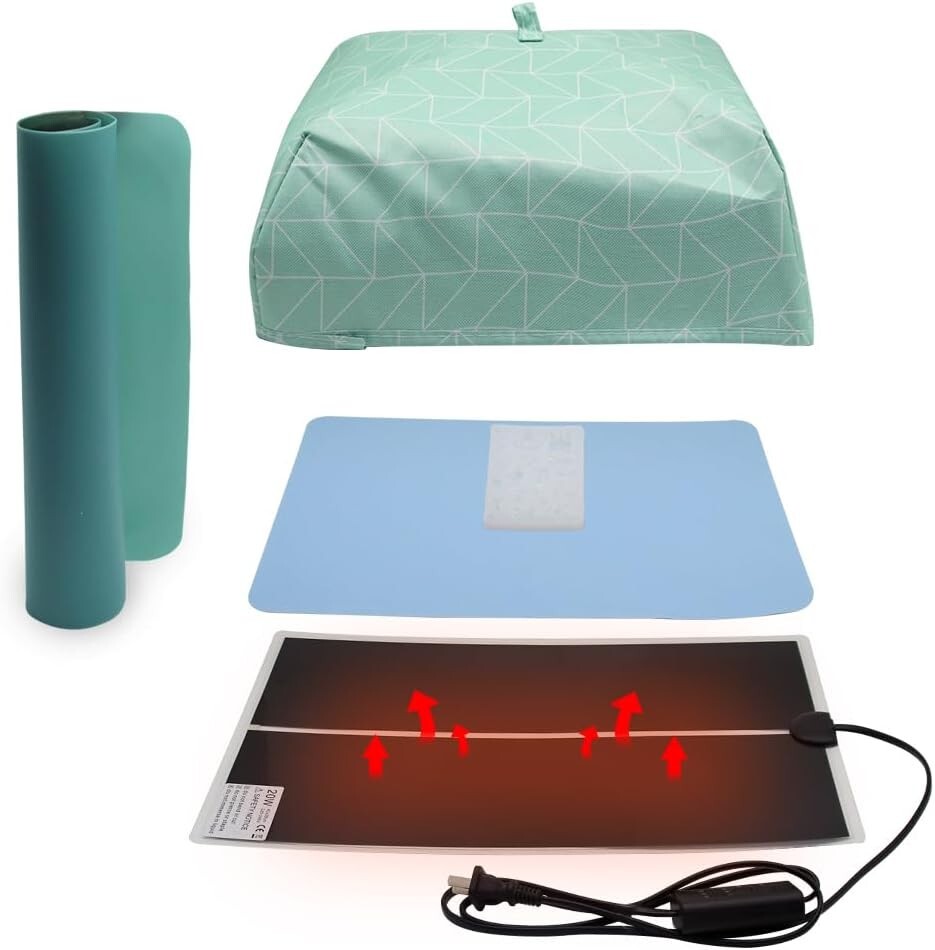 Resin Heating Pad Kit with Timer and Lid, Resin Curing Mat, Heat Pad for Sili...