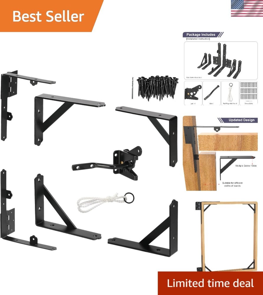 Universal Gate Frame Kit - Keep Your Wooden Gates Sag-Free with Latch Included