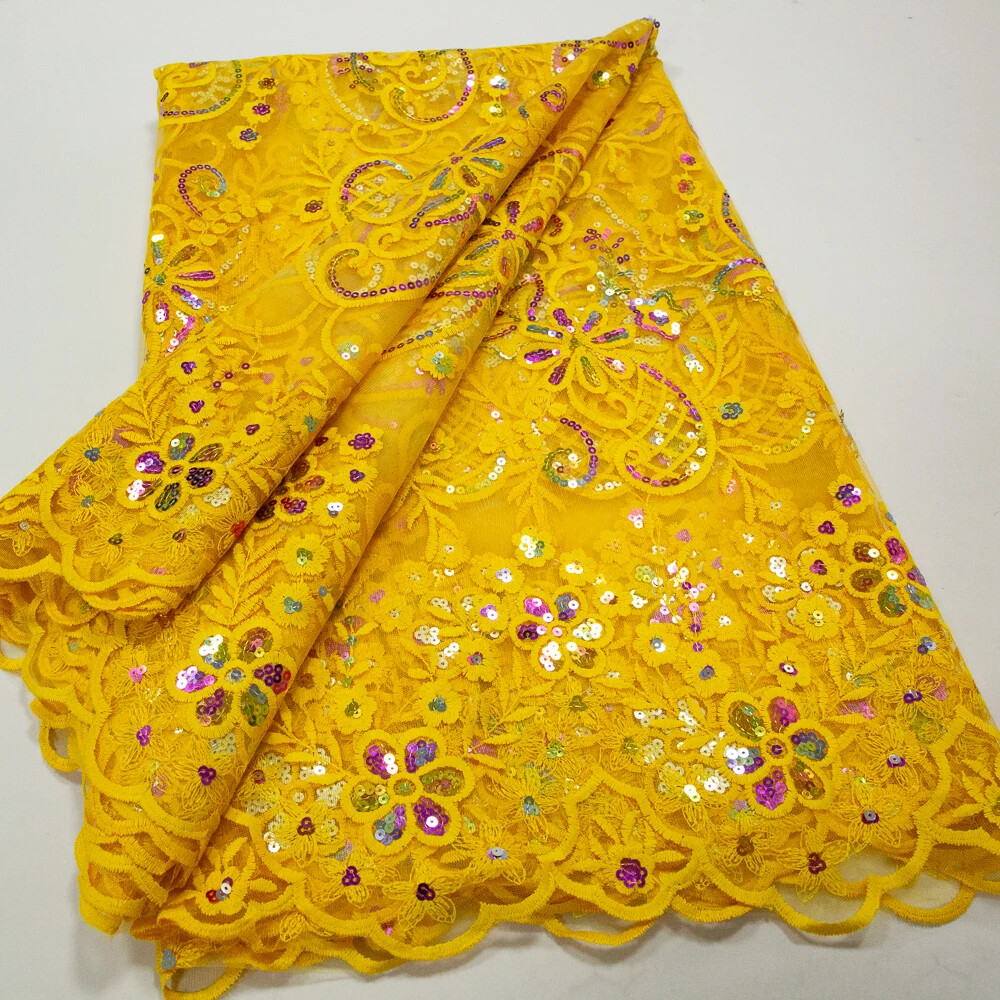 Embroidery African Lace Fabric High Quality Nigerian Women Wedding Asoebi Lace