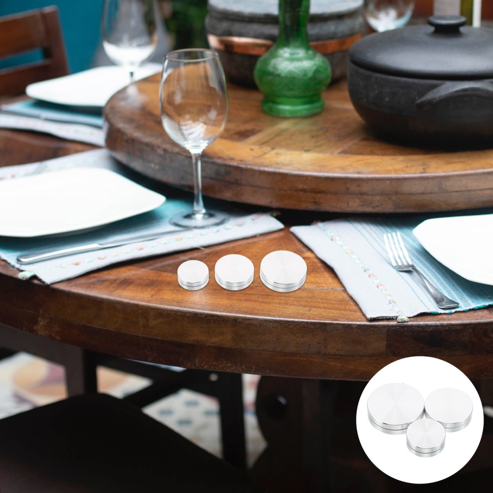 3-piece cake turntable stand with rotating base for decorating