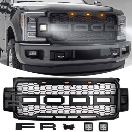 Fit For Ford F-250 F350 F450 Super Duty 2017-19 Front Grille Light w/Letters NEW
