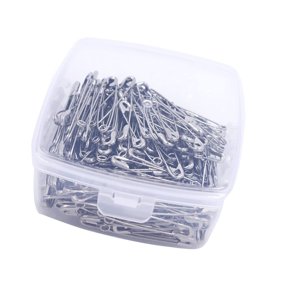 iRIIRIO 55mm Heavy Duty Steel Safety Pins 200pcs Large 2.2 Inch for Crafts Clothes