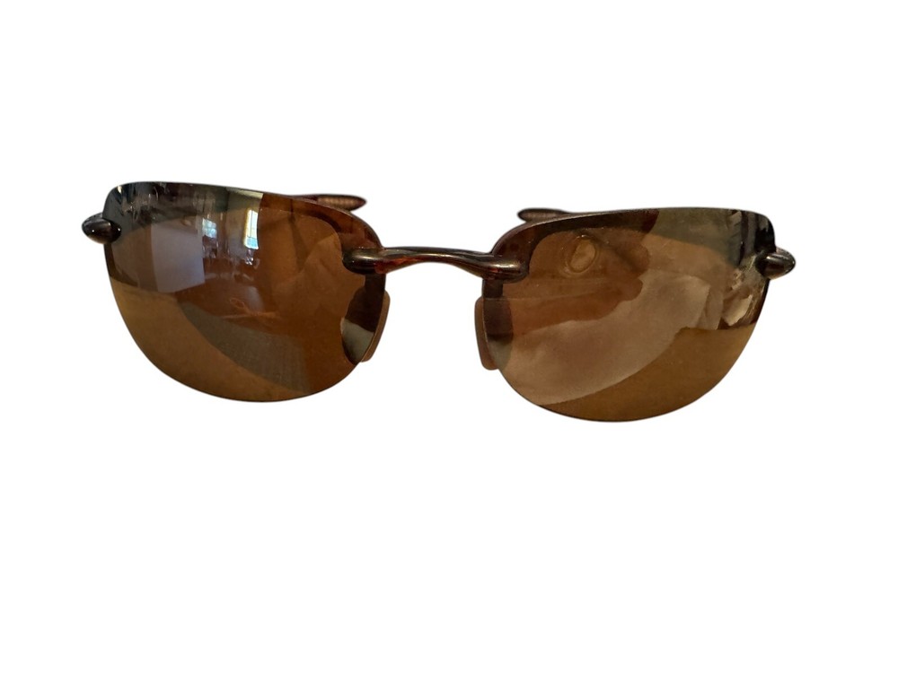 Maui Jim MJ-408-10 Sandy Beach Sport Wrap Sunglasses for Men 56mm Brown Japan HCL Bronze