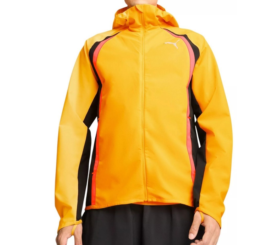 PUMA Run Ultraweave Raincell Full Zip Jacket Mens Orange Casual Athletic Size S