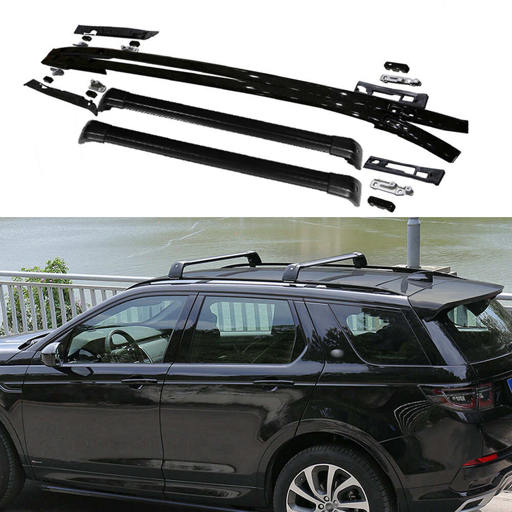 2PC Roof Rails +2PC Cross Bars Fit For Land Rover Discovery Sport L550 2015-2025