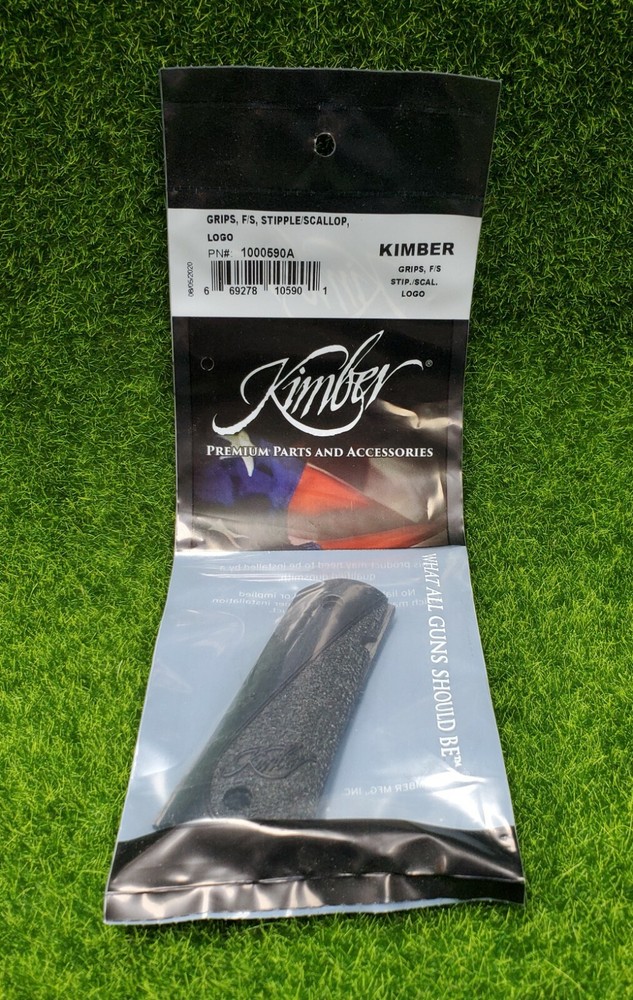 Kimber 1911 Full Size Ambi Pistol Grips Stipple/Scallop, Black/Gray - 1000590A