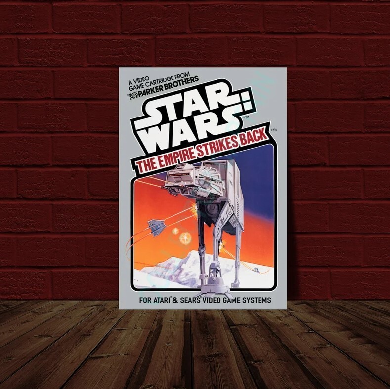 Star Wars The Empire Strikes Back ATARI Video Game Poster Reprint
