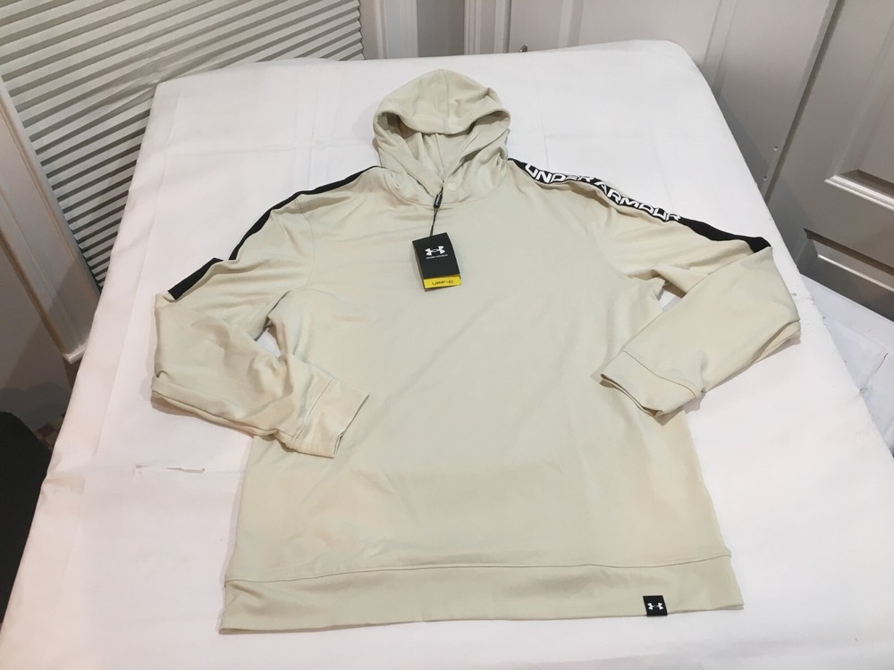 NWT $75.00 Under Armour Mens Golf Playoff Hoodie Silt Tan Size XL