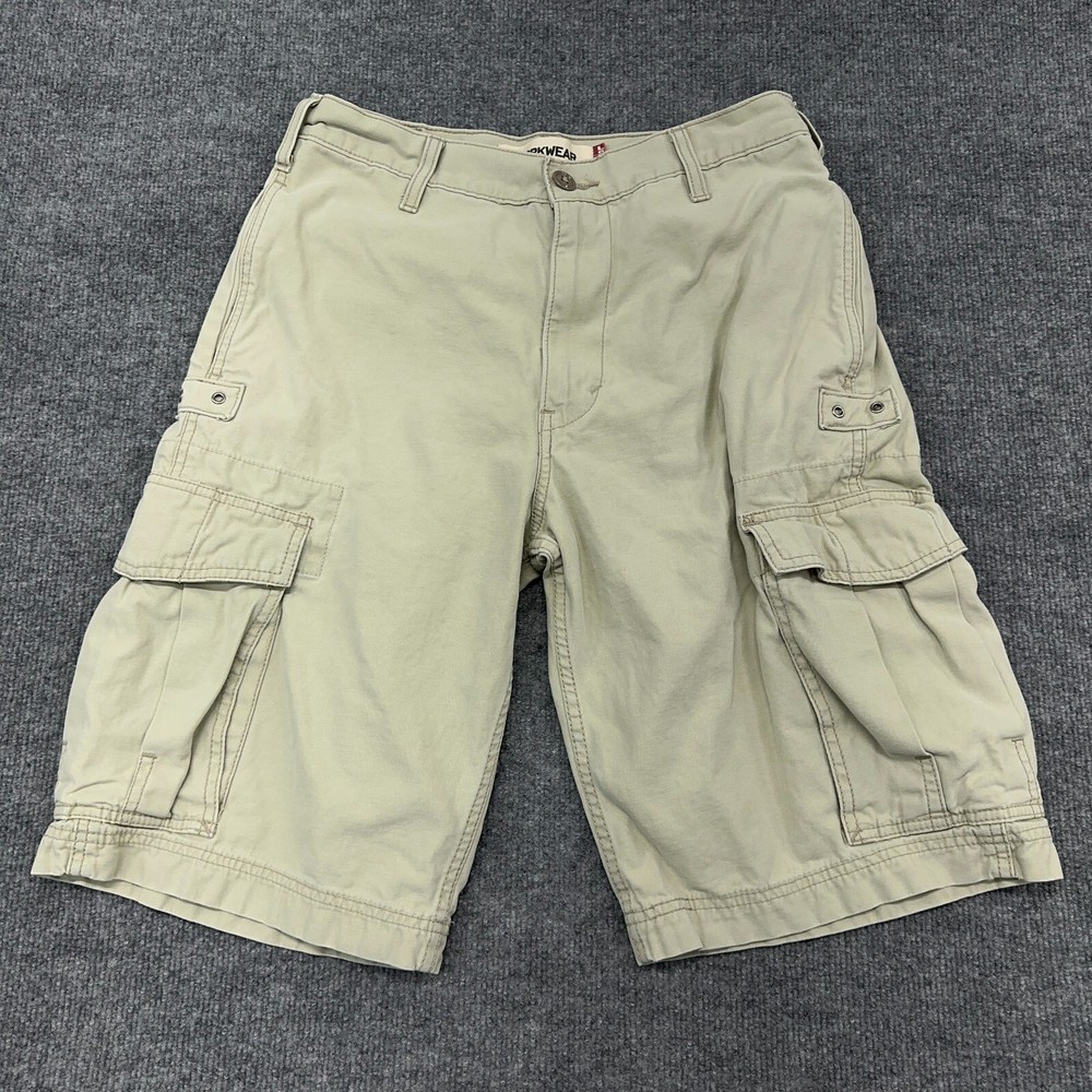 Levis Cargo Shorts Men 30 Khaki Tan Workwear Long Baggy Relaxed Y2K Vintage