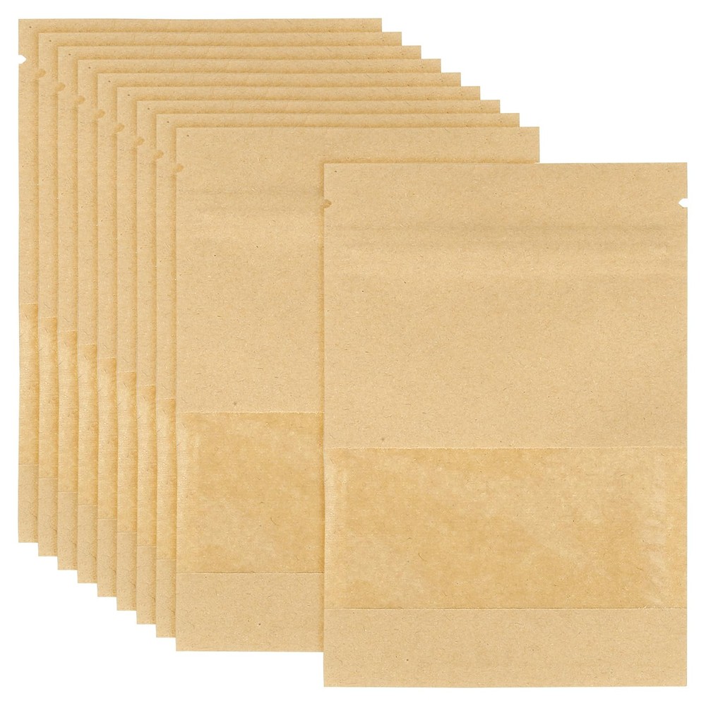 200 Resealable 5x3.5in Kraft Seed Envelopes for Small Coin Storage