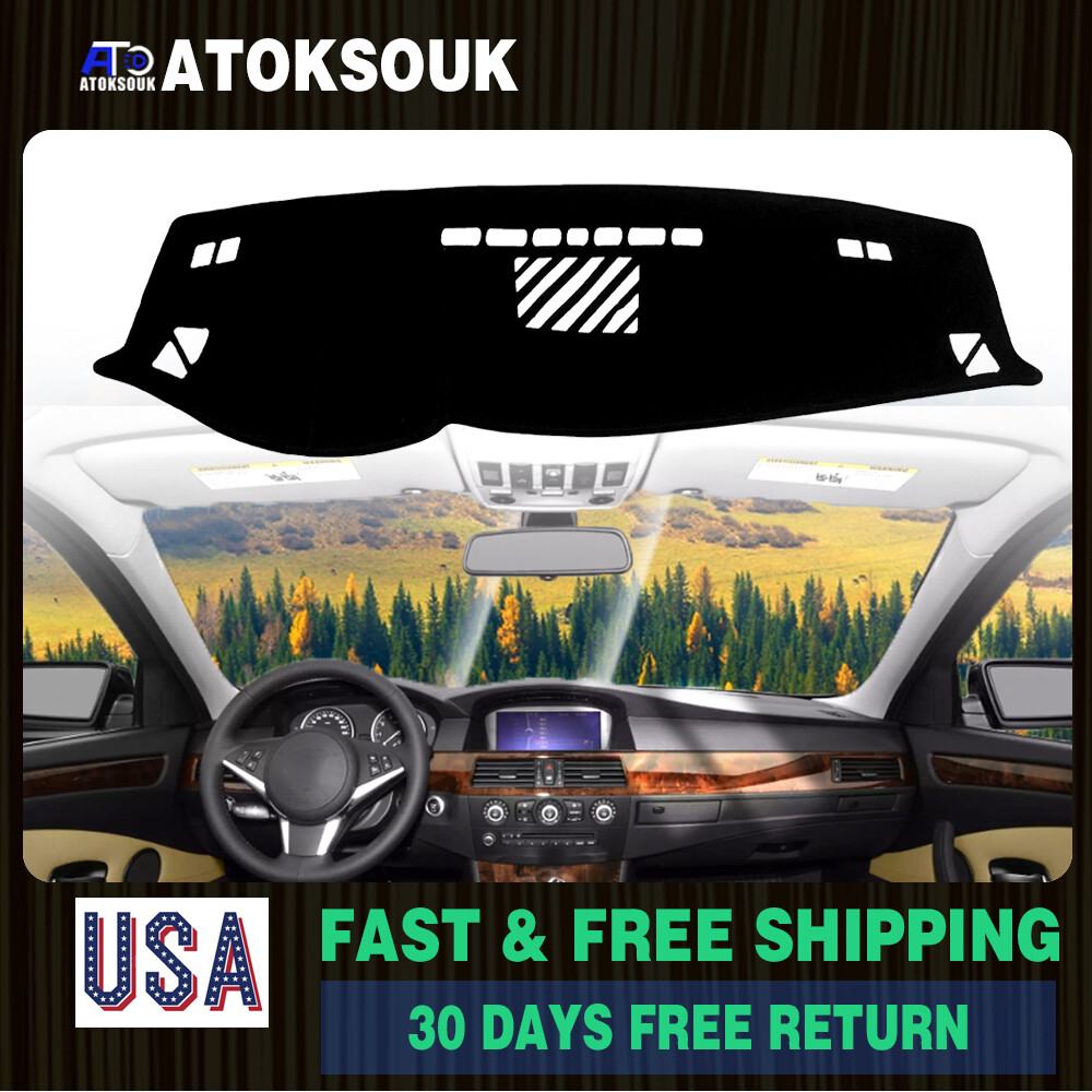 Sun-Protection Dashboard Cover Mat for 2004-2010 BMW E60 Interior Protection Pad to Shield from UV Damage and Fading