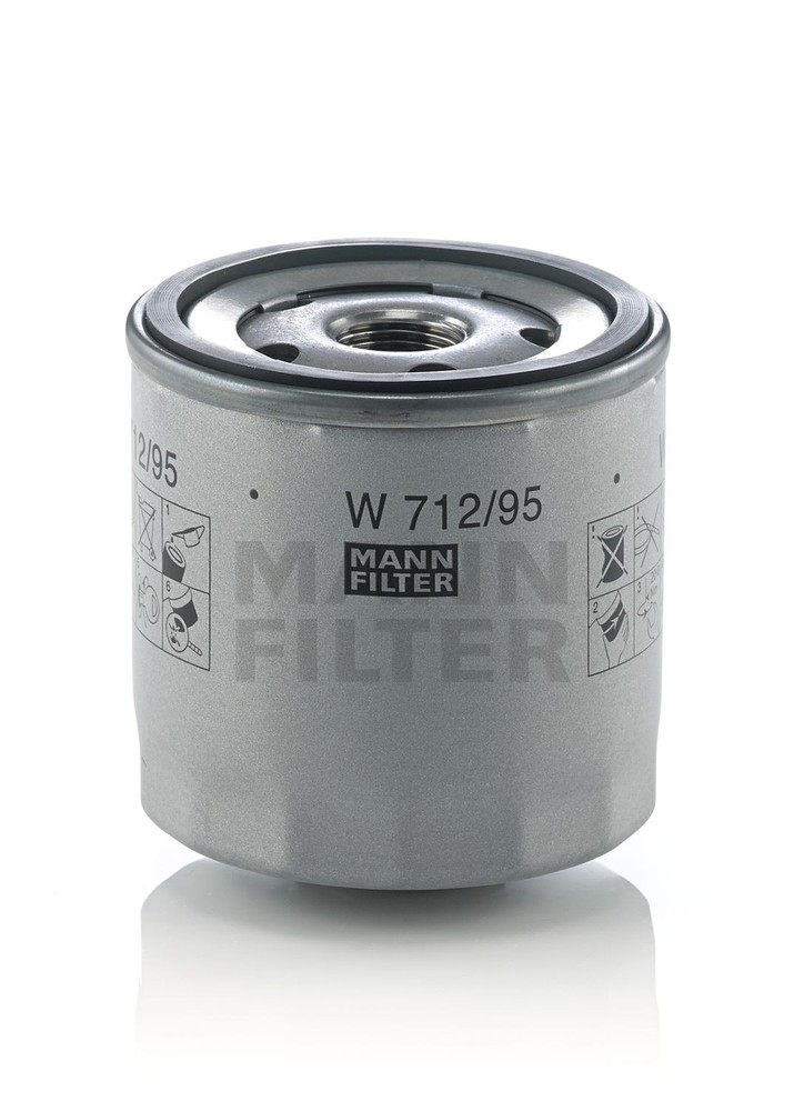 Mann-Filter W 712/95 Engine Oil Filter For Select 13-21 Audi Volkswagen Models
