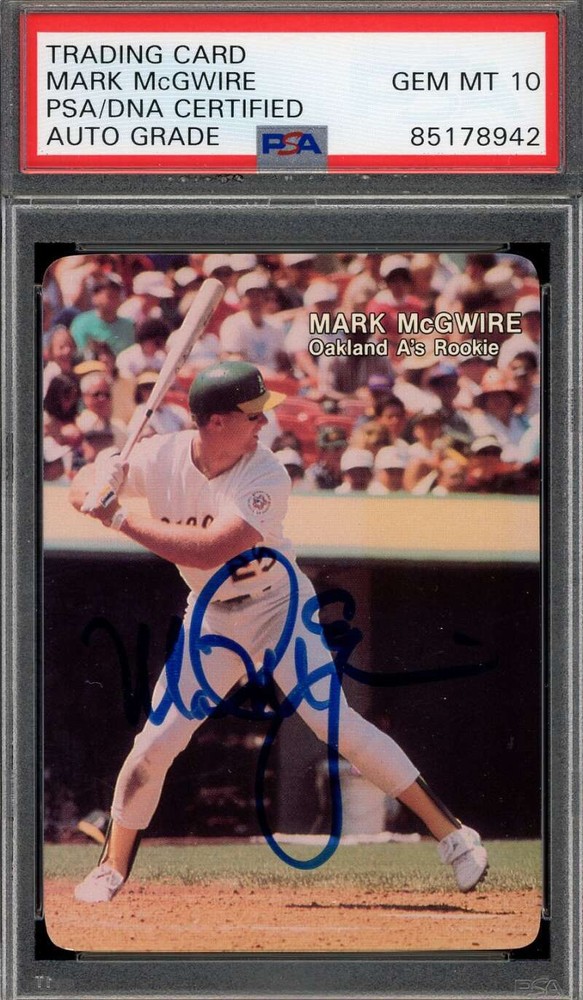Mark McGwire Gem Mint 10 PSA DNA Signed 1987 Mother's Cookies Rookie Autographed