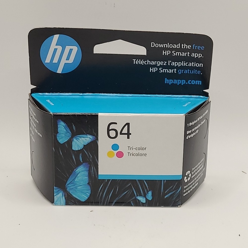 Genuine HP 64 Tri-Color Ink Cartridge N9J89AN High Yield New