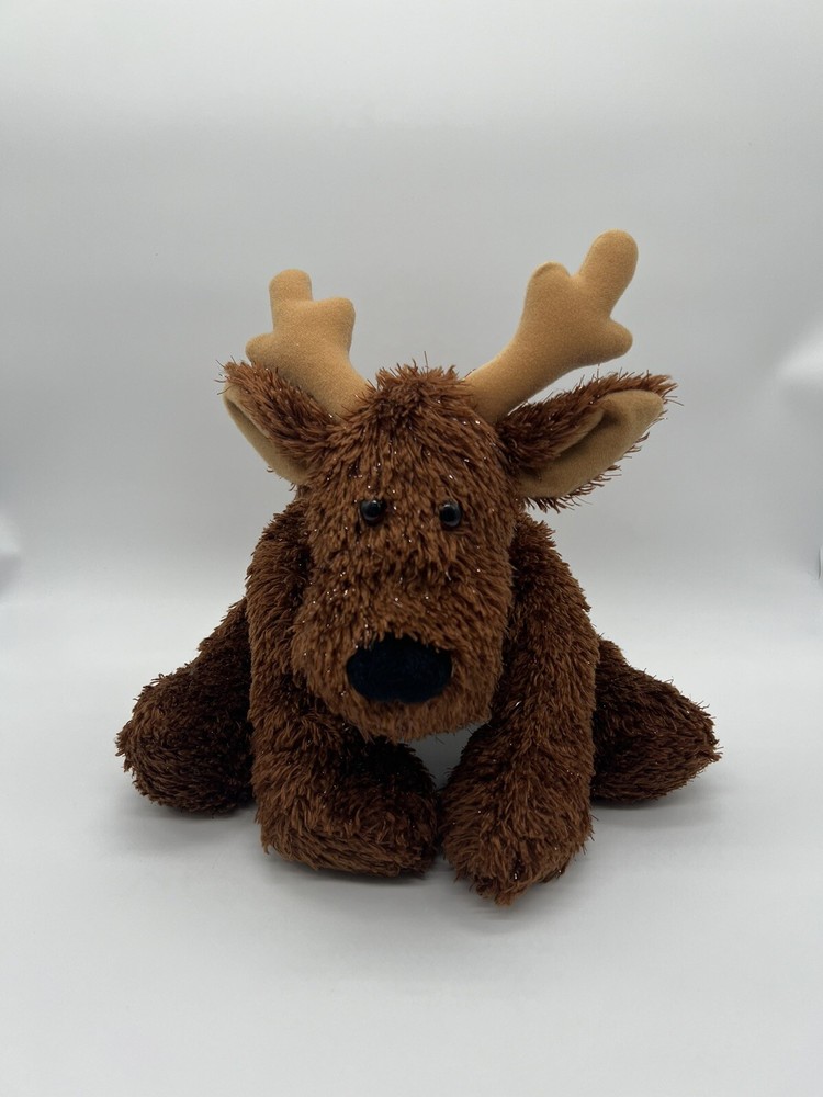 Hallmark Comet Bead filled Reindeer Brown/Glitter Bell Collar Stuffed Animal Toy