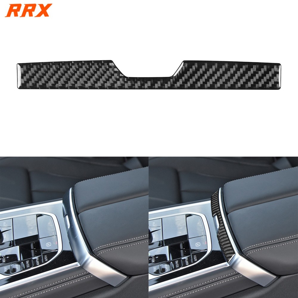 Real Carbon Fiber Armrest Box Switch Cover For BMW 8 Series G14 G15 G16 2019-22