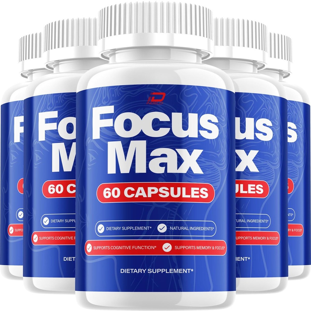 (5 Pack) Focus Max Capsules – FocusMax Natural Blend Memory Focus Support