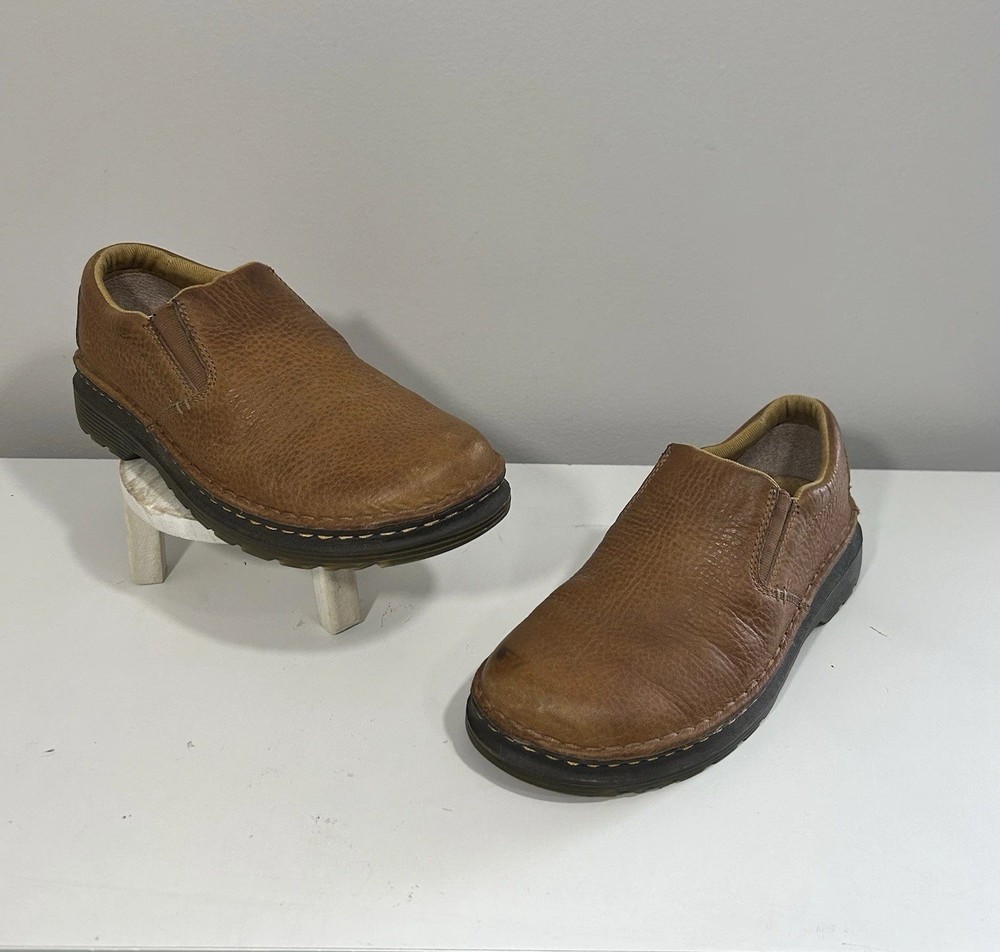 Dr Martens Boyle Shoes Men’s 7 Women’s 8 Brown Grizzly Leather Slip On Loafers