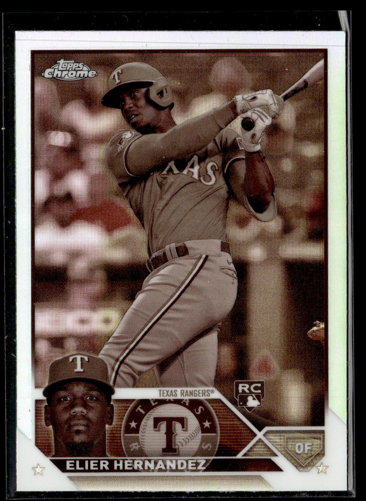 2023 Topps Chrome Update Elier Hernandez Sepia RC #USC135 Texas Rangers