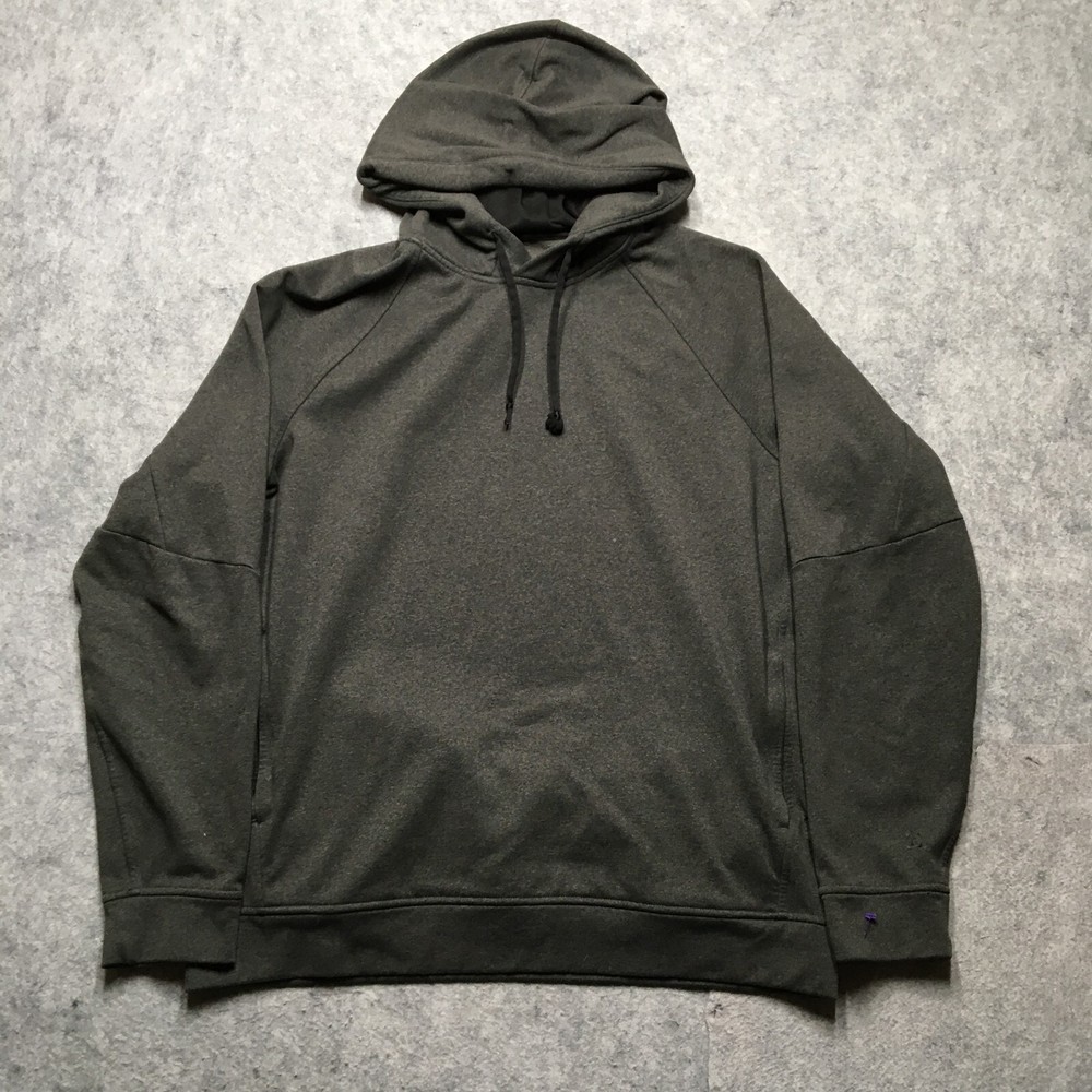 Lululemon City Sweat Hoodie Mens Large L Gray Pullover Stretch Knit Performance