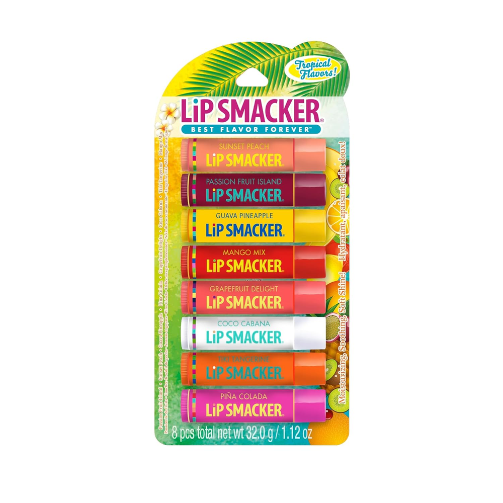 Tropic Fever Flavored Lip Balm 8-Pack with Passion Fruit Peach Breeze