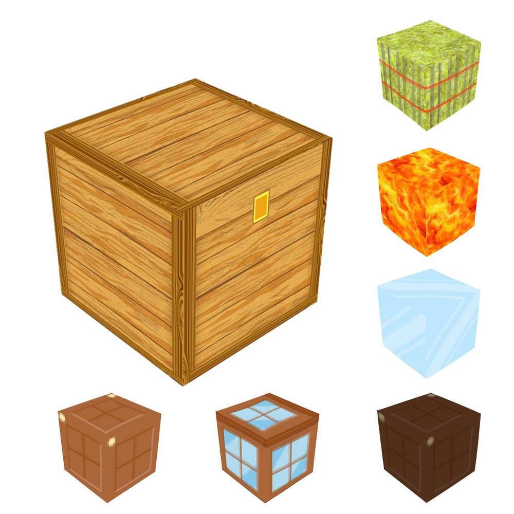 2pcs My World Assembles Magnet Blocks Mc Magnetic Cubes Construction Toys