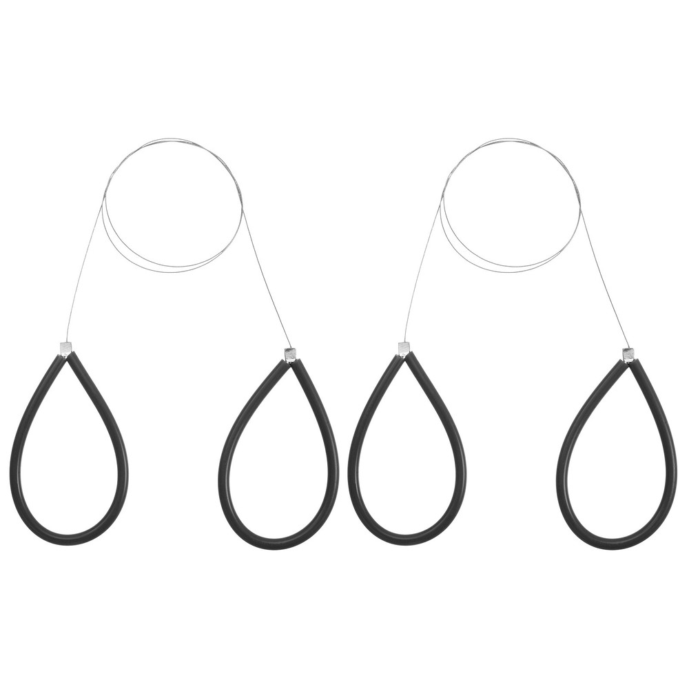 2pcs 22.83in Black Wire Clay Cutter Mud Cutting Tools for Pottery