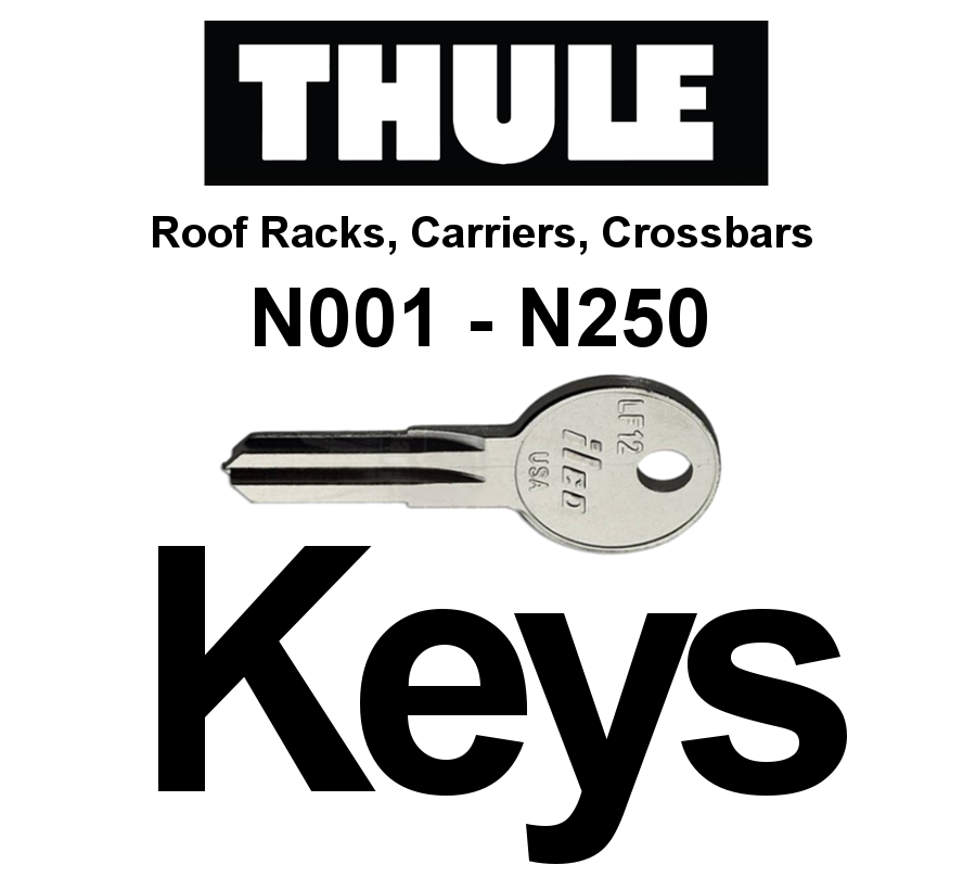 Thule Replacement Keys for Bike Racks Roof Cargo Carriers N001-N250