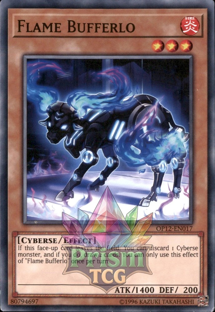 Flame Bufferlo OP12-EN017 Ultra Rare Yugioh Card