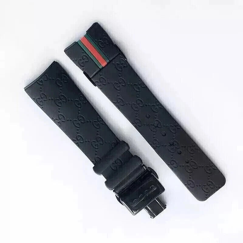 26mm Rubber Replacement Strap for I-Gucci YA114207 Men's Digital Watch