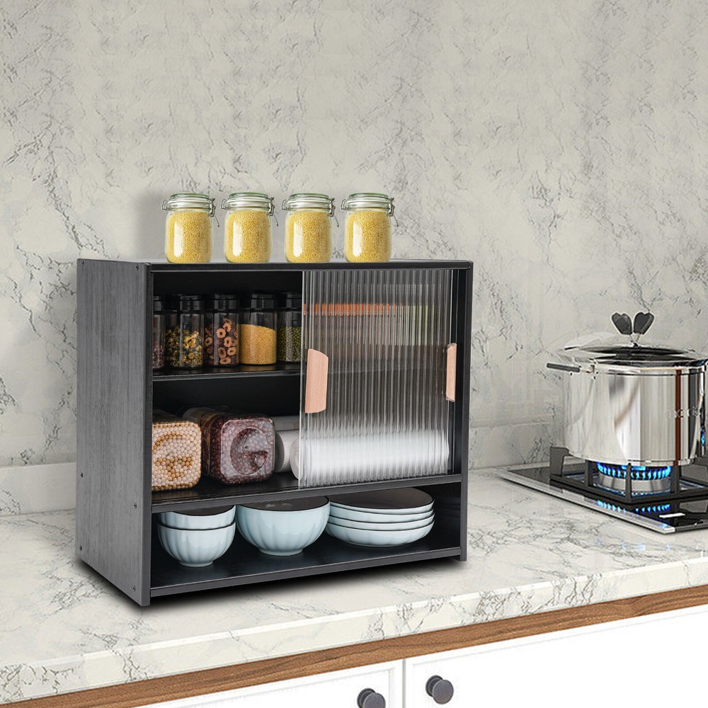 Freestanding Kitchen and Living Room Storage Cabinet Organizer