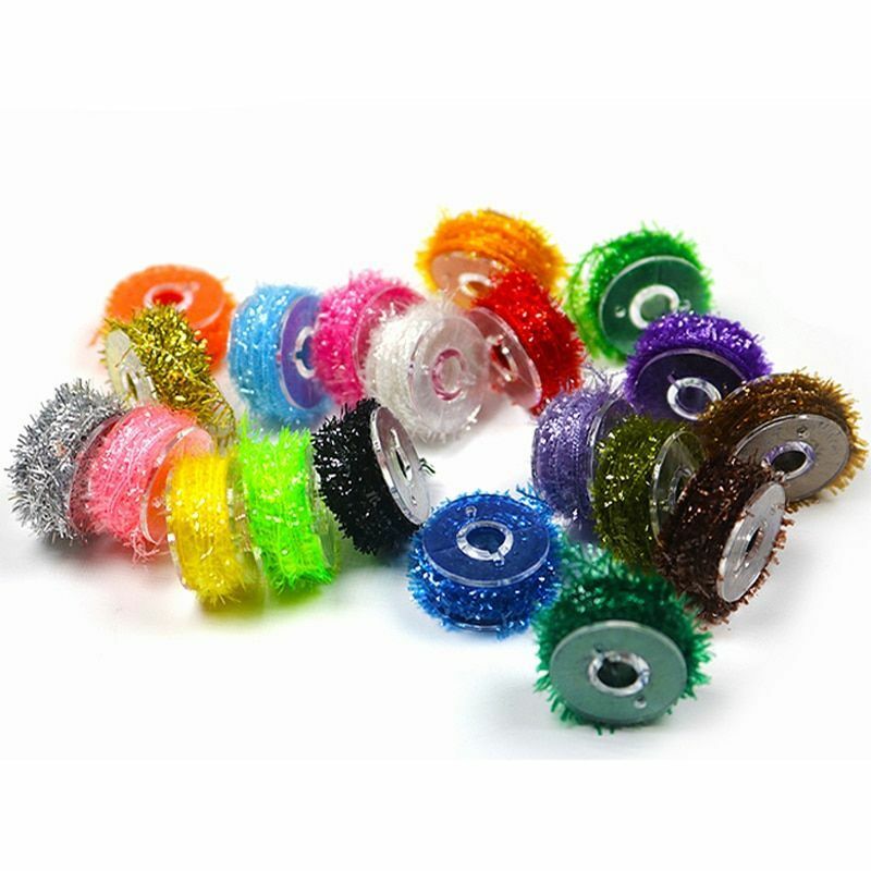 10 colors/set Fly Fishing Tinsel Chenille Crystal Flash Line Fly Tying Material