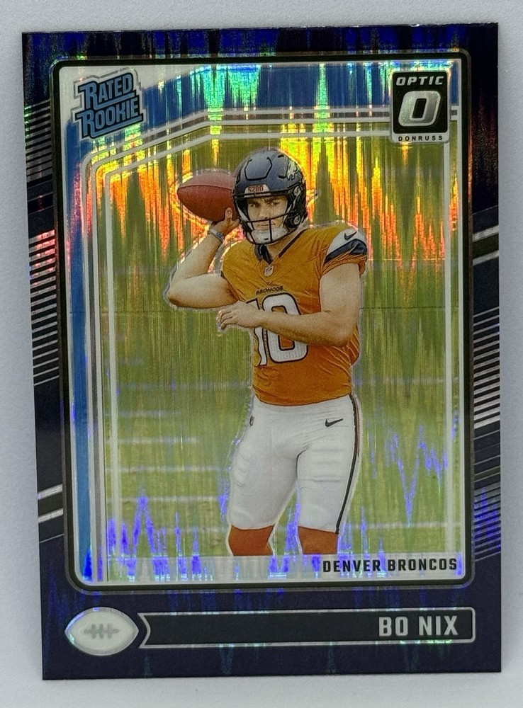 Panini Donruss Optic Bo Nix Denver Broncos Prizm Card Lot 2024