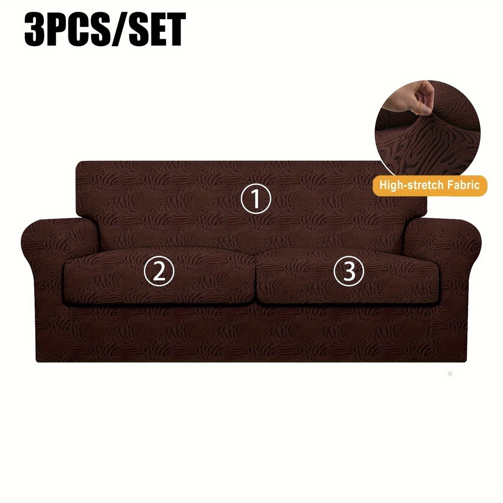 Double leopard print jacquard elastic fabric armchair cover, including seat cove