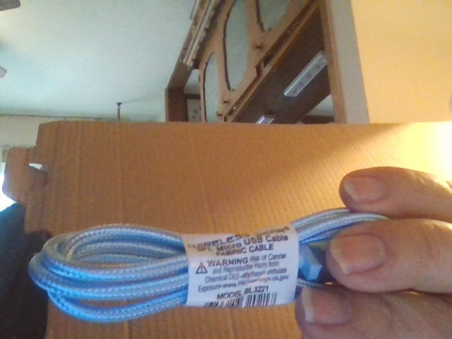 Pink & Blue 3FT Micro USB Fabric Cables with Car Charger - 2 Pack