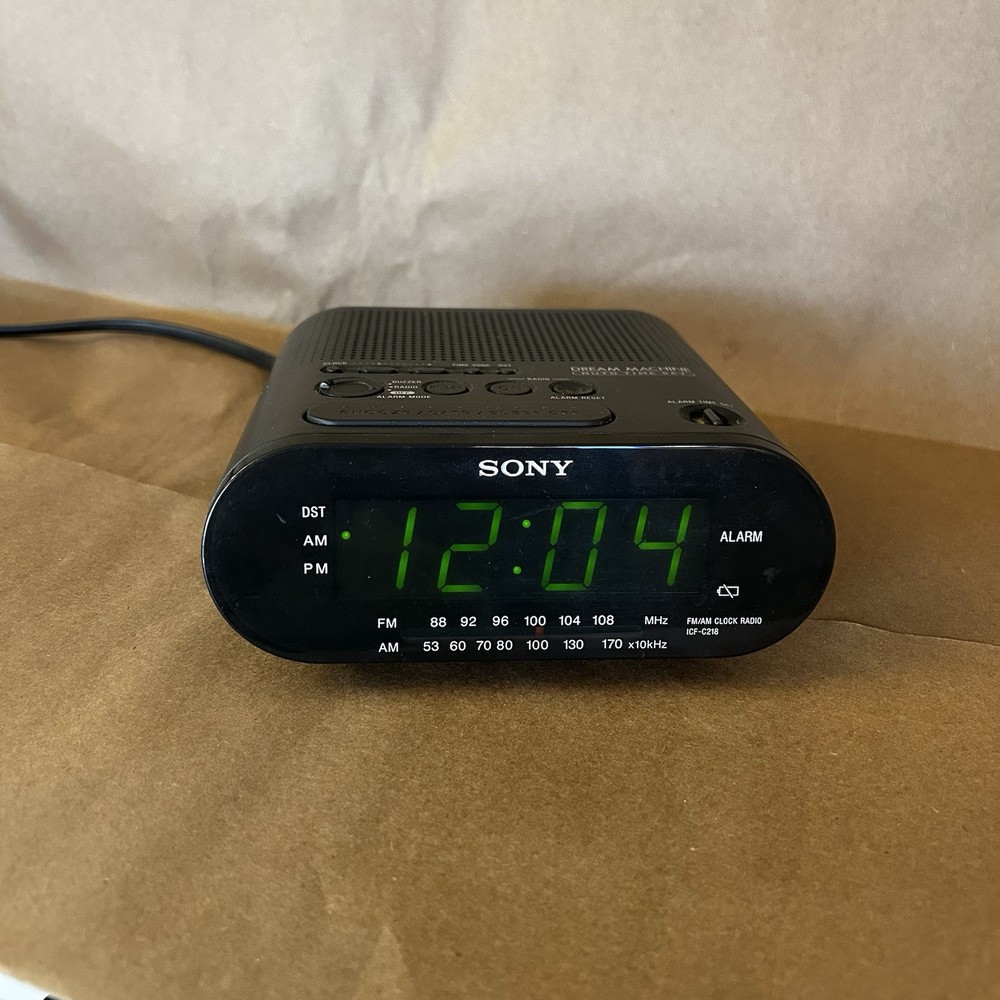 Sony Dream Machine Clock Radio - Black (ICFC218)