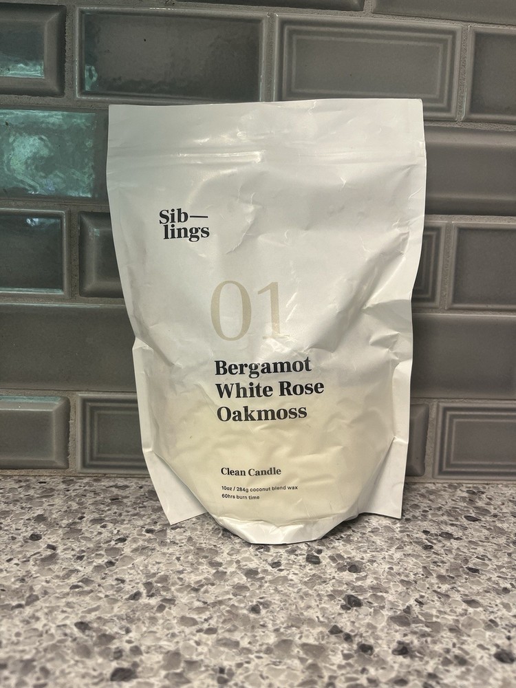 Siblings Essentials Candle Refill Kit DIY Candle No 01 Bergamot Rose Moss