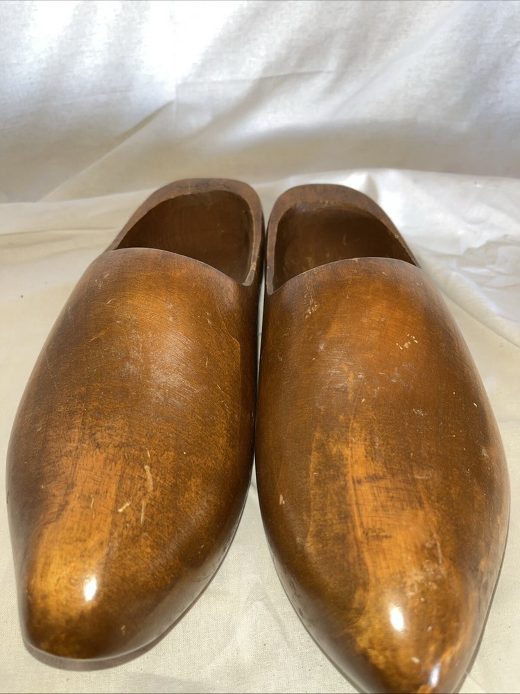 Pair of Vintage Holland Dutch Wooden Clog Decorative