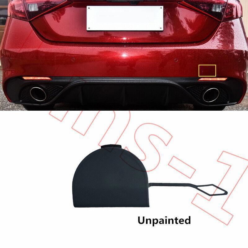 For Alfa Romeo Giulia 2015-2020 2021 Unpainted Rear Bumper Tow Hook Cover Trim