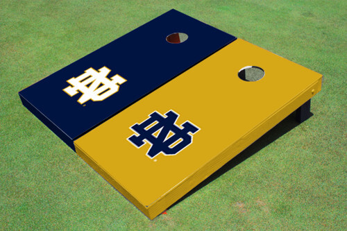 University of Notre Dame Alternating Solid Cornhole Boards