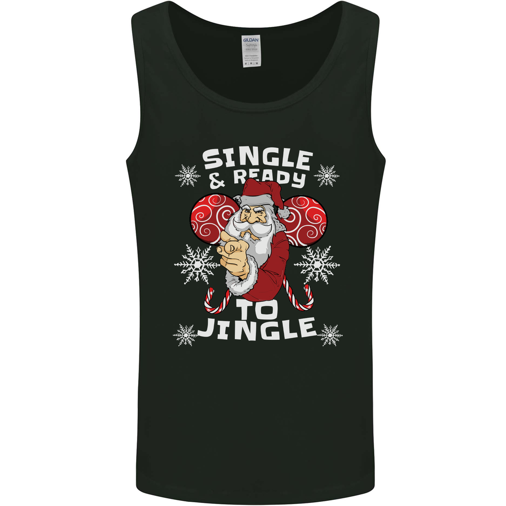 Single and Ready to Jingle Christmas Funny Mens Vest Tank Top